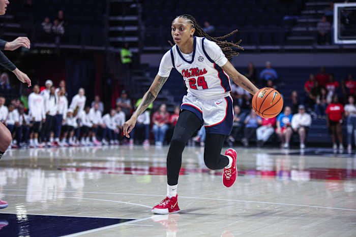 Madison Scott finished the day with a double-double on Sunday.